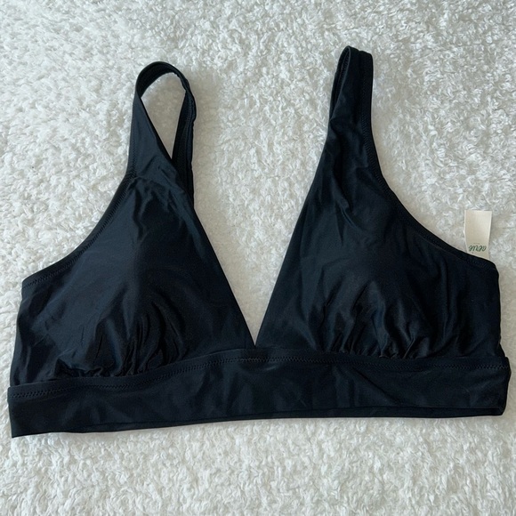 Aerie Triangle Bikini Top Black XXL NWT - Picture 1 of 4